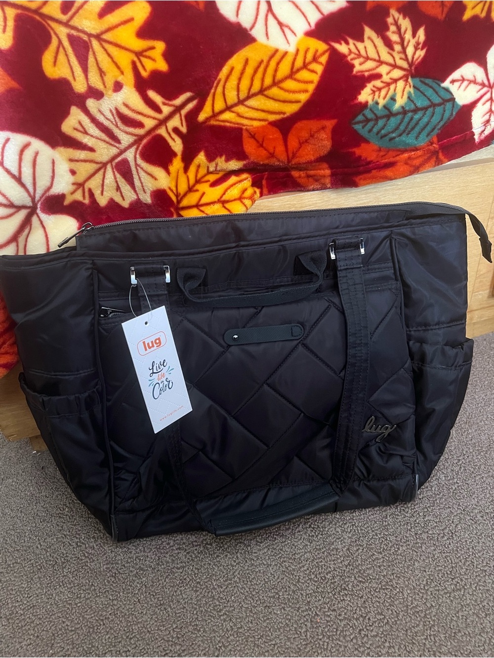 LUG Cabby SE Tote Bag- Black 2 NWT
